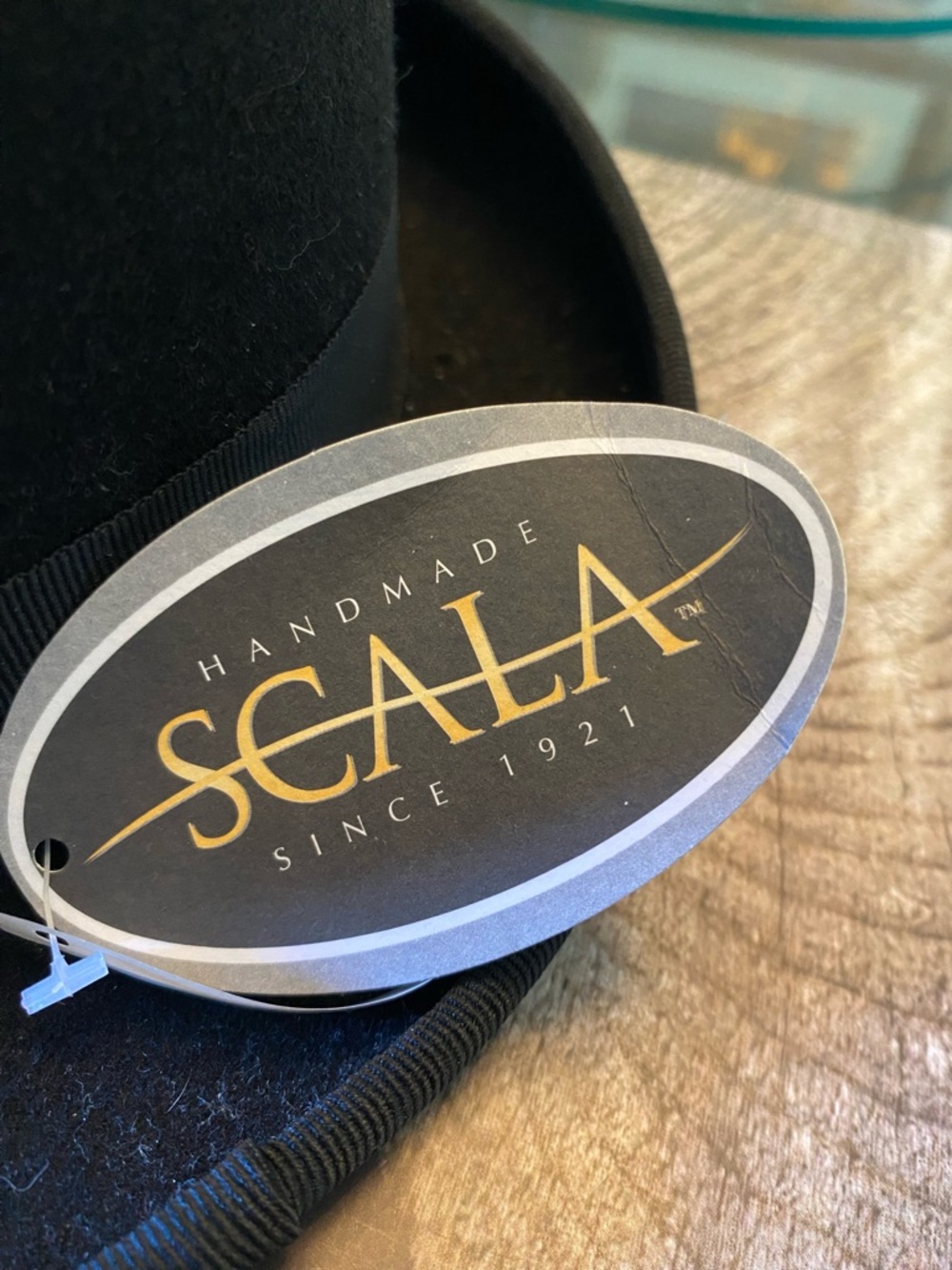 Scala Black Wool Bowler Hat with Satin Lining - Picture 5 of 5